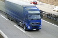 image of a truck on the move