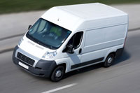 image of a van on the move